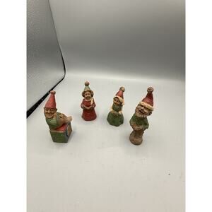 Tom Clark Cairn Studio Christmas Gnome Figurine Lot 4 Holiday Resin 1996